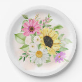 花柄プリント ペーパープレート (正面)