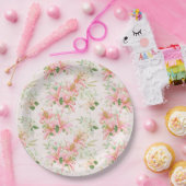 花柄プリント ペーパープレート (パーティー)