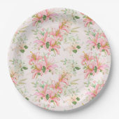 花柄プリント ペーパープレート (正面)