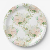 花柄プリント ペーパープレート (正面)