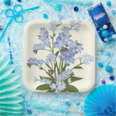 花柄プリント ペーパープレート (パーティー)