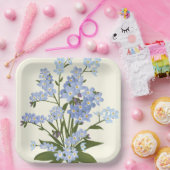 花柄プリント ペーパープレート (パーティー)