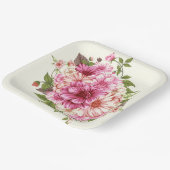 花柄プリント ペーパープレート (傾斜あり)