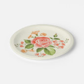 花柄プリント ペーパープレート (アングル)