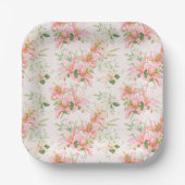 花柄プリント ペーパープレート (正面)