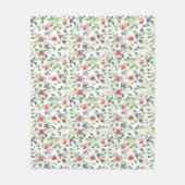 花柄ヘリオトロープ花 フリースブランケット (正面)