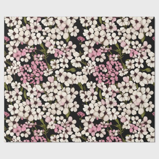 花柄ベビーの息の花 ラッピングペーパー (シーム)