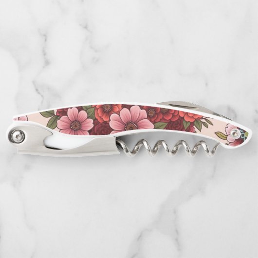 花柄ボトル透かし ソムリエナイフ (正面)