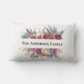 花柄ボーホー パーソナライズ トレンディ ギフト ランバークッション (裏面)