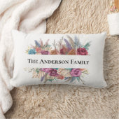 花柄ボーホー パーソナライズ トレンディ ギフト ランバークッション (ブランケット)