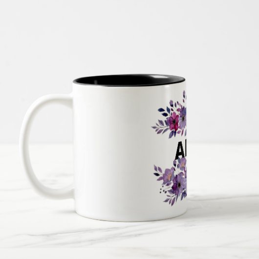 花柄マグカップ ツートーンマグカップ (左)