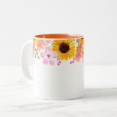 花柄マグカップ ツートーンマグカップ (正面左)