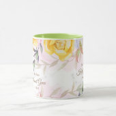 花柄マグカップ-日程を保存 マグカップ (中央)