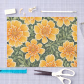 花柄マリゴールド花 薄葉紙 (クラフト)