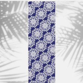 花柄マンダラ ネイビーブルー ヨガマット