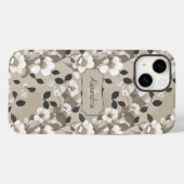 花柄モダン野ミニマルバラ Case-Mate iPhoneケース (裏面 (横))