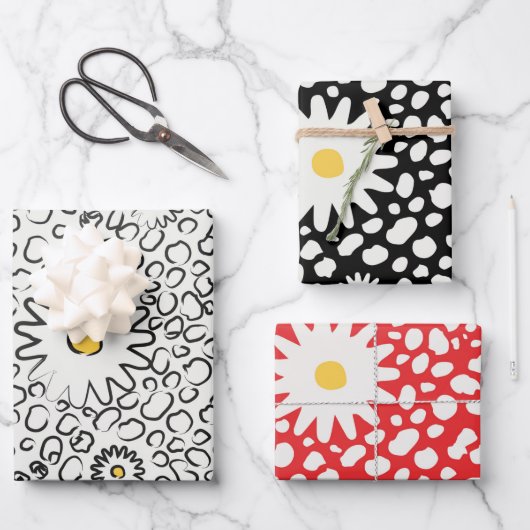 花柄ラッピング紙 ラッピングペーパーシート (正面)