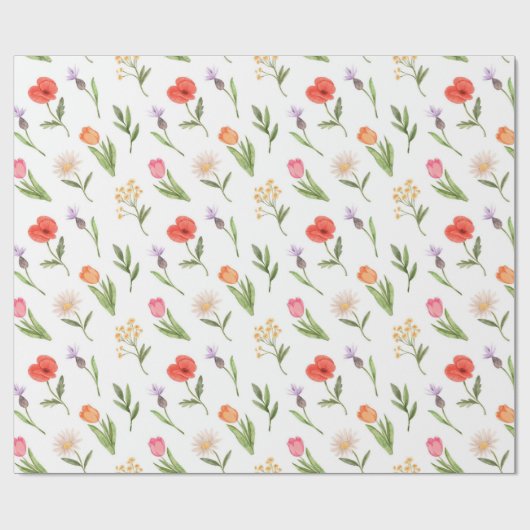 花柄ラッピング紙 ラッピングペーパー (フラット)