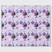 花柄ラッピング紙 ラッピングペーパー (フラット)