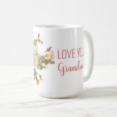 花柄ラブユーフォト コーヒーマグカップ (正面右)