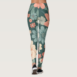 花柄レギンス レギンス