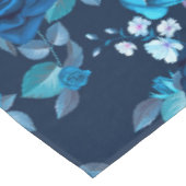 花柄ヴィンテージ青バラ テーブルクロス (アングル)