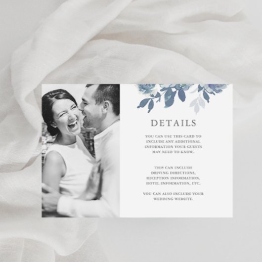 花柄両面ゲスト詳細写真封入 エンクロージャーカード