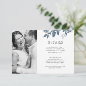 花柄両面ゲスト詳細写真封入 エンクロージャーカード (スタンド正面)