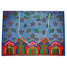 花柄中国の抱き枕フローラブルーピンク