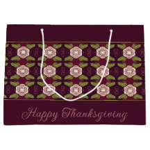 花柄付きバーガンディ