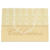 花柄付き ラージペーパーバッグ (正面)