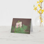 花柄出血のハート カード (黄色い花)