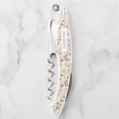 花柄名入りウエイターの栓抜き ソムリエナイフ (正面)