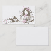 花柄女の子の名刺 名刺 (正面/裏面)