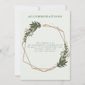 花柄幾何学ウェディング滞在カード 招待状 (正面)