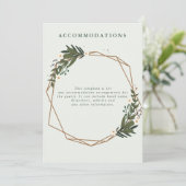 花柄幾何学ウェディング滞在カード 招待状 (スタンド正面)