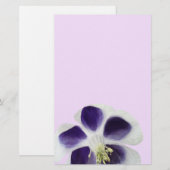 花柄文具, 紫と白の花開く 便箋 (正面/裏面)