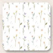 花柄春フローラ懸命プラスチック コースター (正面)