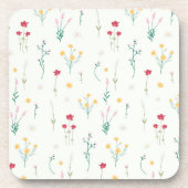 花柄春フローラ懸命プラスチック コースター (正面)