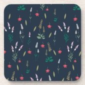 花柄春フローラ懸命プラスチック コースター (正面)