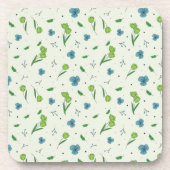 花柄春フローラ懸命プラスチック コースター (正面)