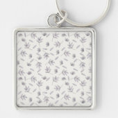 花柄春フローラ キーホルダー (正面)