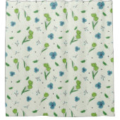 花柄春フローラ シャワーカーテン (正面)