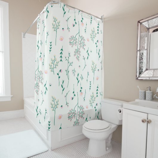 花柄春フローラ シャワーカーテン (インサイチュ)