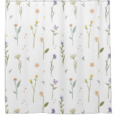 花柄春フローラ シャワーカーテン (正面)