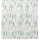 花柄春フローラ シャワーカーテン (正面)