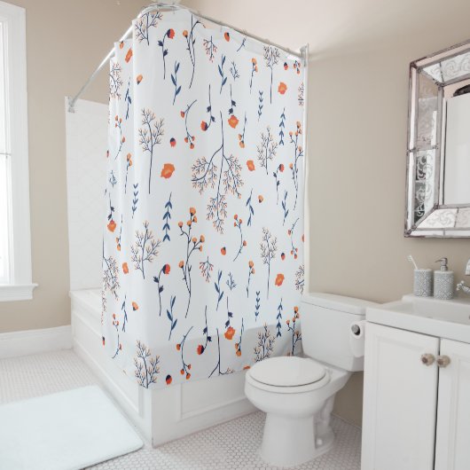 花柄春フローラ シャワーカーテン (インサイチュ)