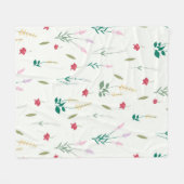 花柄春フローラ フリースブランケット (正面(横))