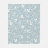 花柄春フローラ フリースブランケット (正面)