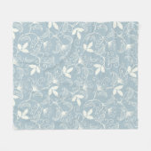 花柄春フローラ フリースブランケット (正面(横))